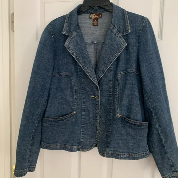Rafaella Classic Blue Jean Denim Jacket - Picture 1 of 3